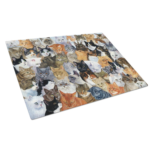 Cats Galore Glass Cutting Board Large
