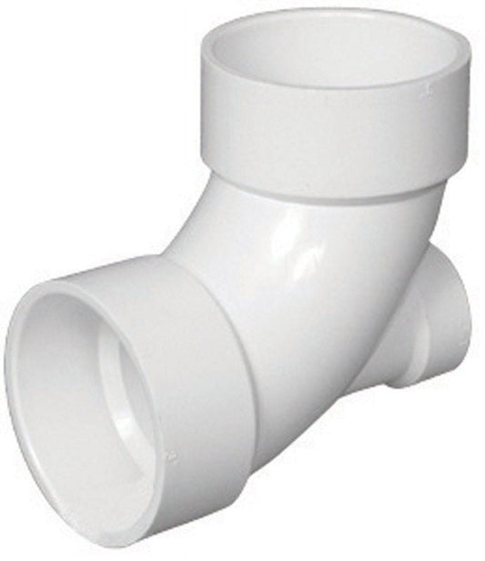 Charlotte Pipe Schedule 40 3 in. Hub x 3 in. Dia. Hub PVC Elbow