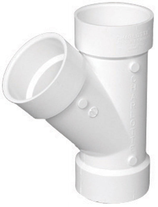 Charlotte Pipe Schedule 40 6 in. Hub x 6 in. Dia. Hub PVC Wye