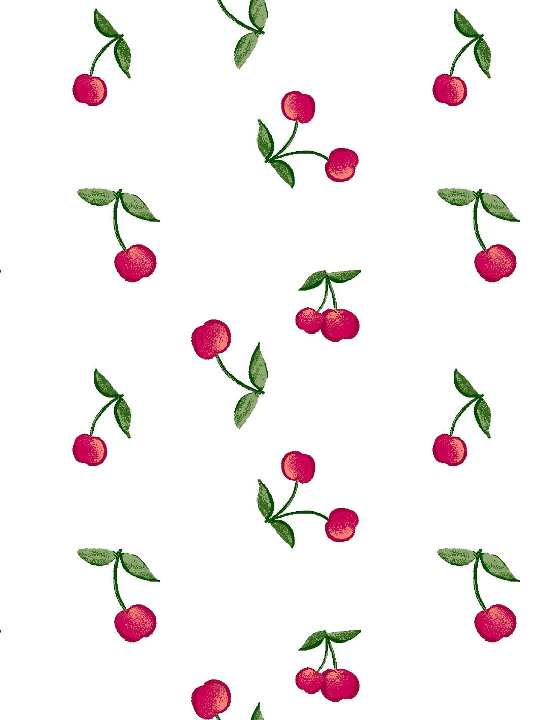 Cherries Removable Vinyl Wallpaper by Barbie - White
