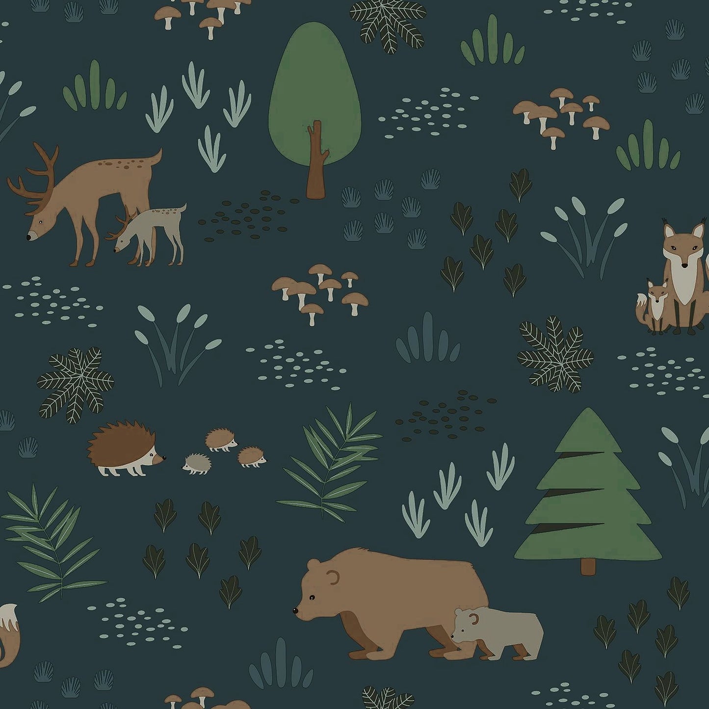 Chesapeake Bitsy Pink Woodland Wallpaper, 20.9-in by 33-ft