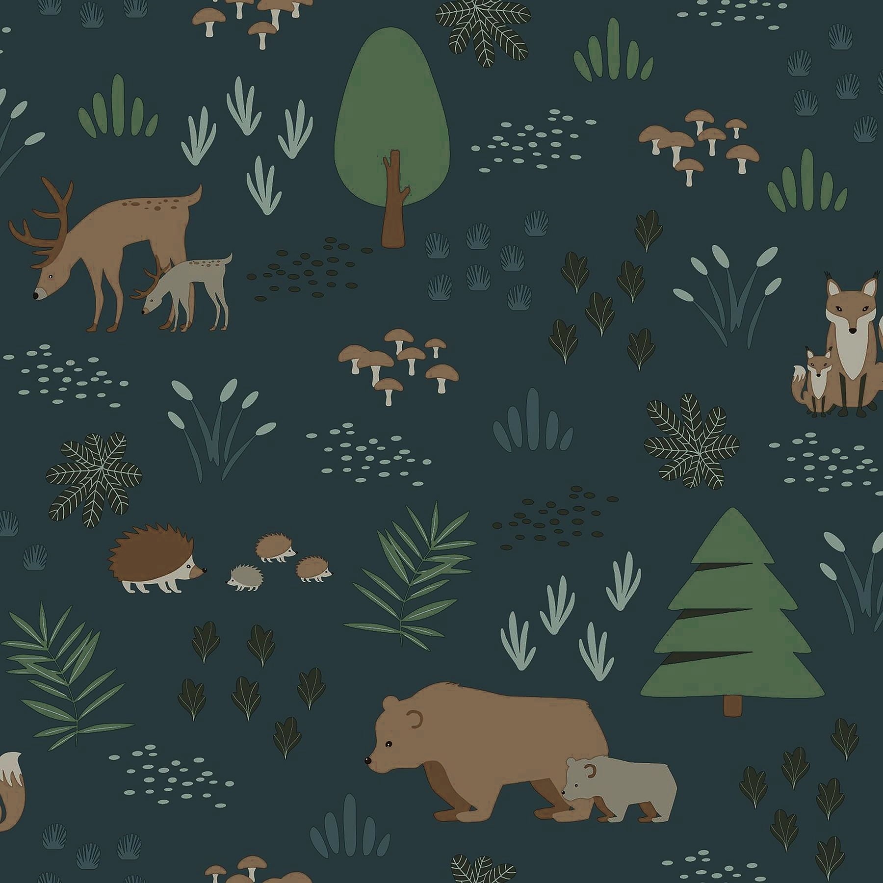 Chesapeake Bitsy Pink Woodland Wallpaper, 20.9-in by 33-ft
