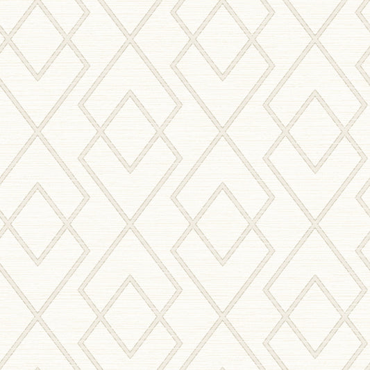 Chesapeake Blaze White Trellis Wallpaper