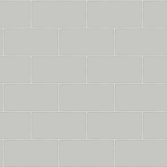 Chesapeake Freedom Grey Subway Tile Wallpaper