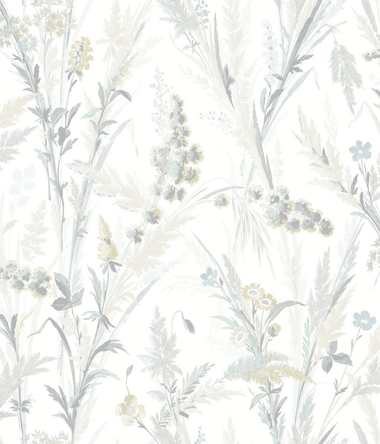 Chesapeake Hillaire Light Blue Meadow Wallpaper