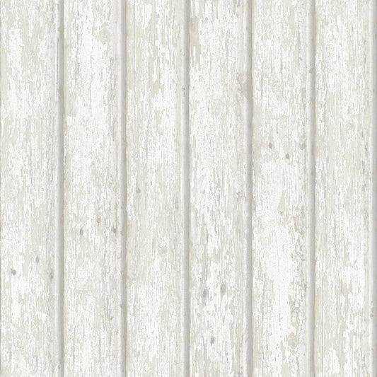 Chesapeake Jack White Weathered Clapboards Wallpaper