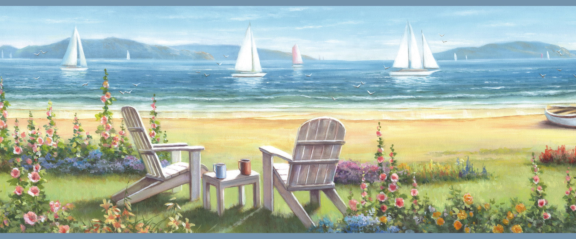 Chesapeake Merchandising Blue, Non Woven Blend Wallpaper 8 inch x 15-ft