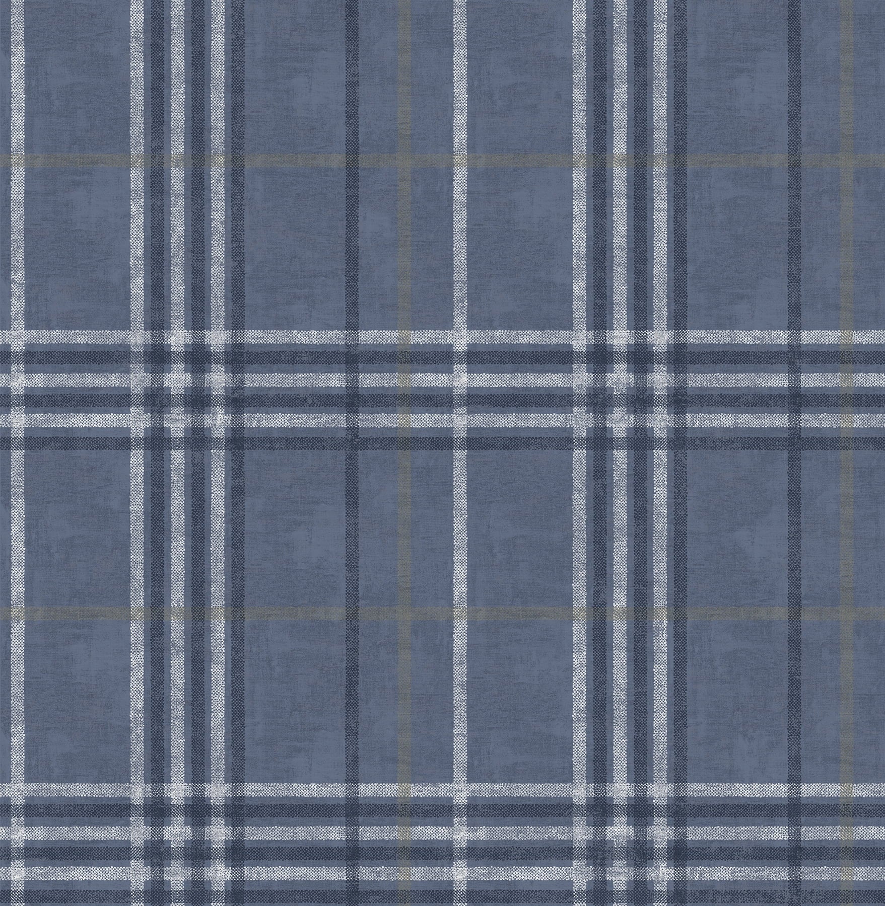 Chesapeake Rockefeller Navy Plaid Unpasted Non Woven Wallpaper, 20.5-in by 33-ft, 56.4 sq. ft.