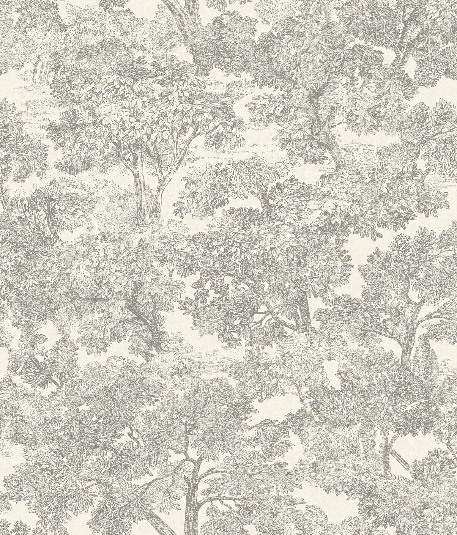 Chesapeake Spinney Grey Toile Wallpaper