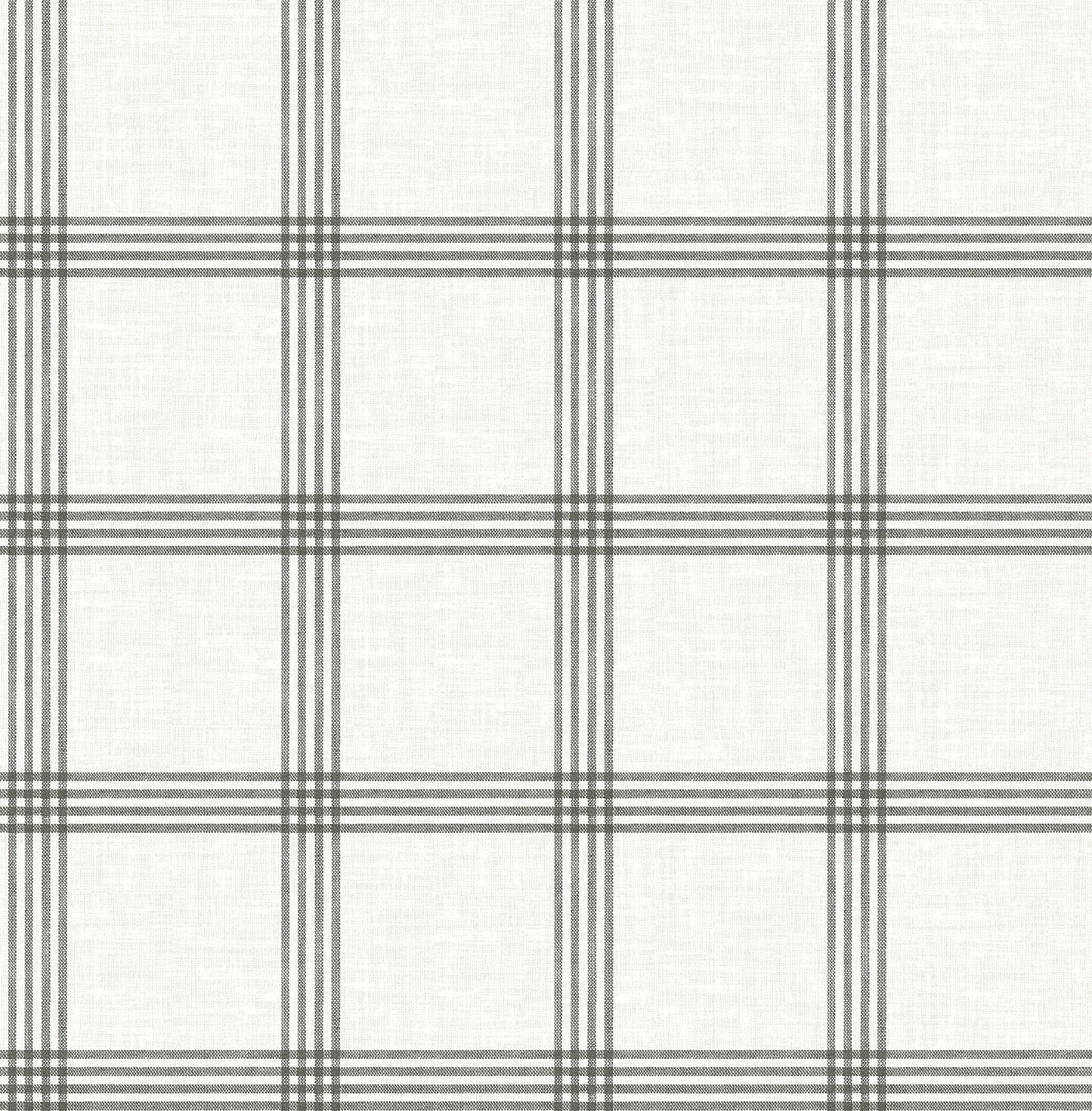 Chesapeake Twain Charcoal Plaid Wallpaper