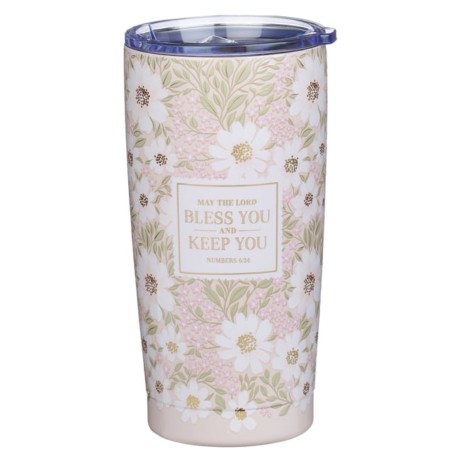 Christian Art Gifts Inspirational Stainless Steel Double Wall Insulated Travel Mug Tumbler for Women: Lord Bless You Enc, (Hardcover)