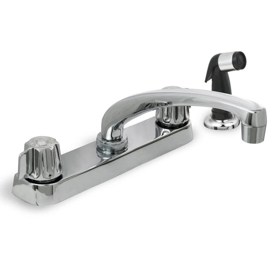 Chrome Plated 2 Handle Kitchen Faucet with Spray Gerber Style