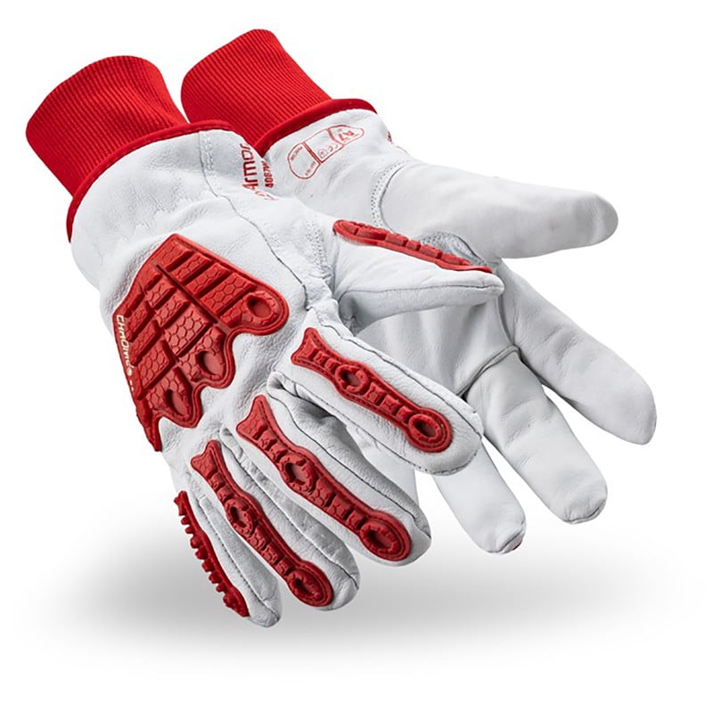 Chrome SLT 4067W-M Leather Winter Gloves Impact Work Gloves, A7 Cut, C100 Thinsulate Liner, Medium