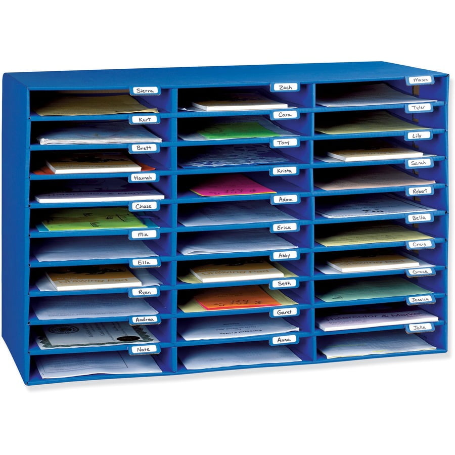 Classroom Keepers Blue Corrugate3 0-Slot Mailbox