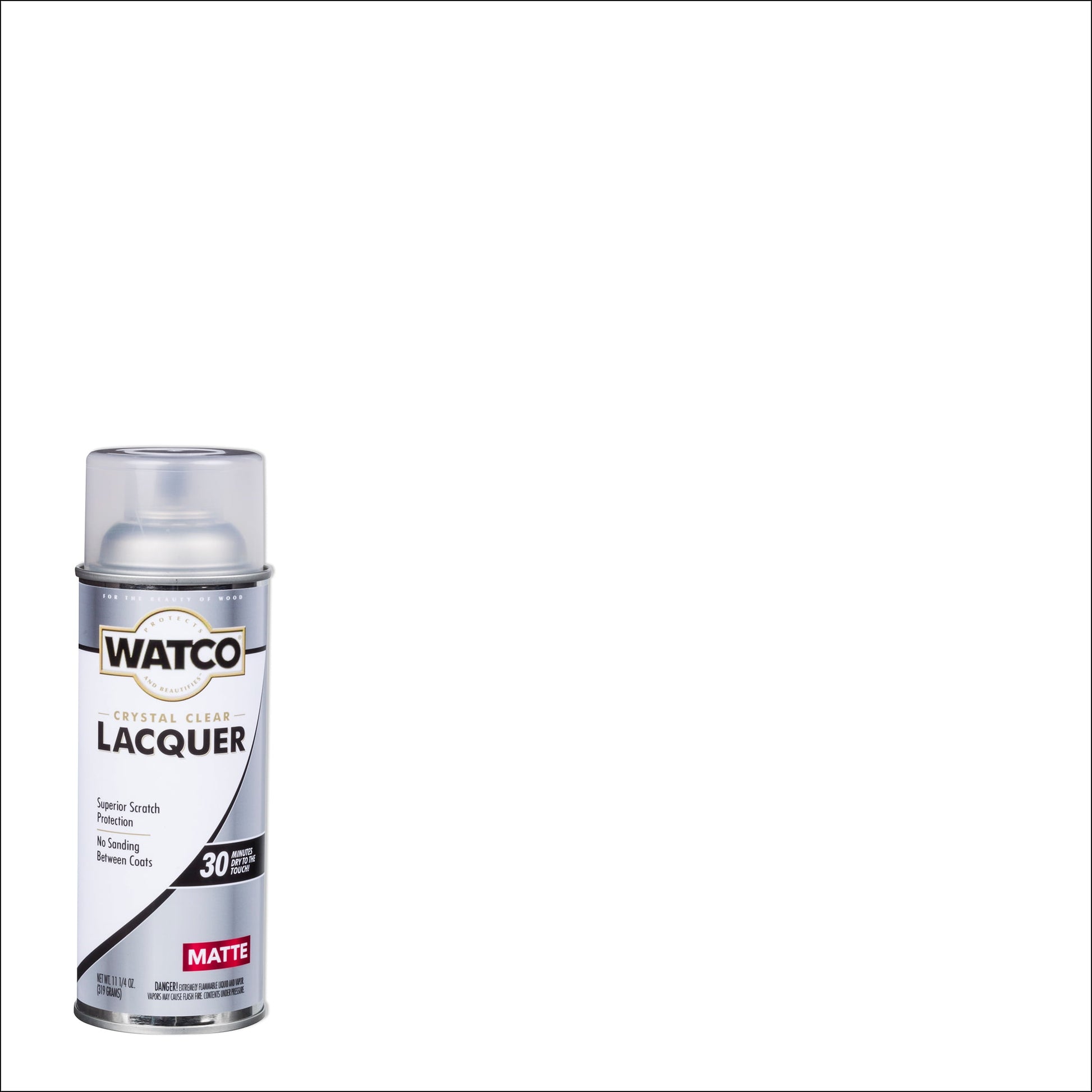 6 Pack, Clear, Watco Lacquer Wood Finish Matte Spray- 321534, 11.25 oz.