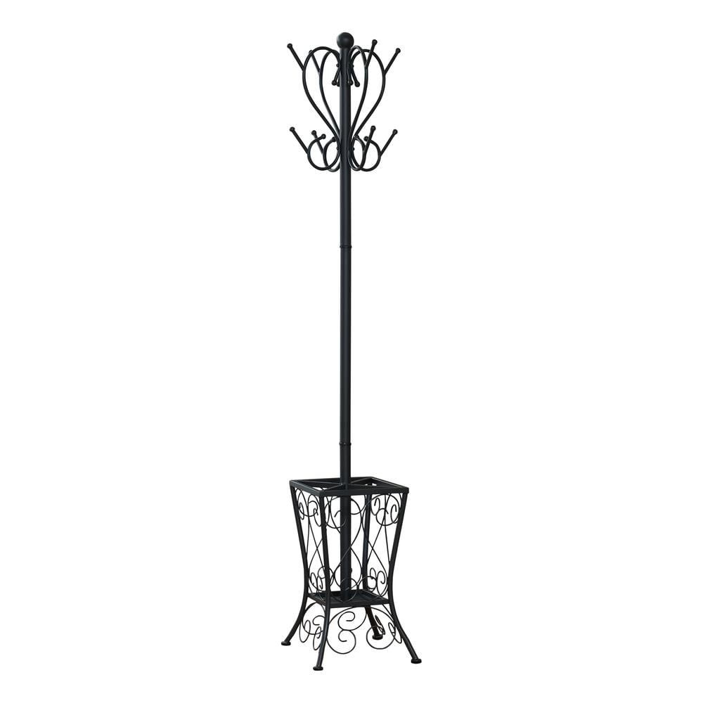 Perchero de Pasillo Ãrbol 8 Ganchos Entrada 71"H Dormitorio Metal Negro