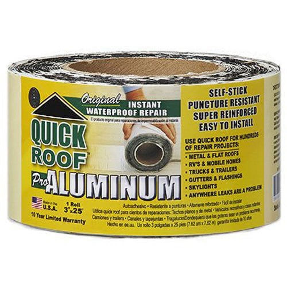Cofair Products QR325 Quick Roof Pro Aluminum Waterproof Repair Tape - 3" x 25'