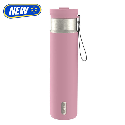 Contigo Water Bottle, 28 Oz, Stainless Steel, Vacuum Insulated Leakproof, DualSip 2-Way Lid, Licorice