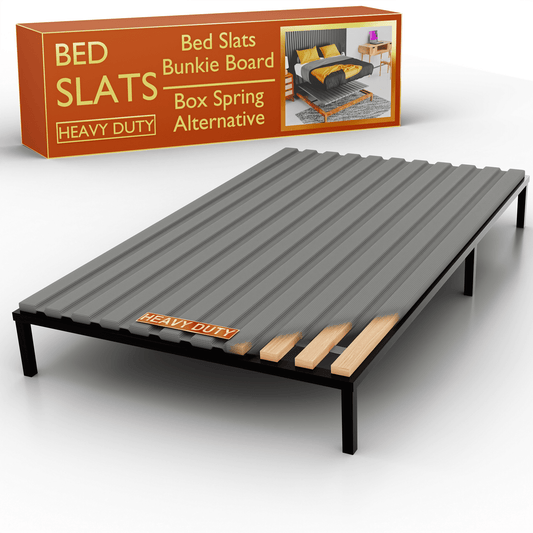 Continental Sleep, Wooden Twin Bed Slats for Support Under Mattress with Cover â€“ Replacement Wood Slats for Twin Size Bed Frame â€“ Under Mattress Support Without Extra Height â€“ 3.38" Standard Width