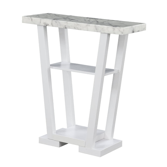 Convenience Concepts Newport V Console, White