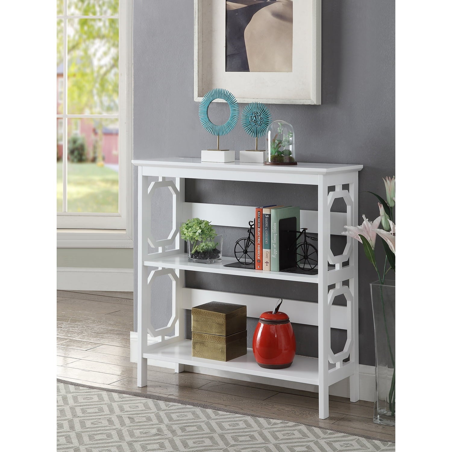 Convenience Concepts Omega 3 Tier Bookcase, Multiple Finishes