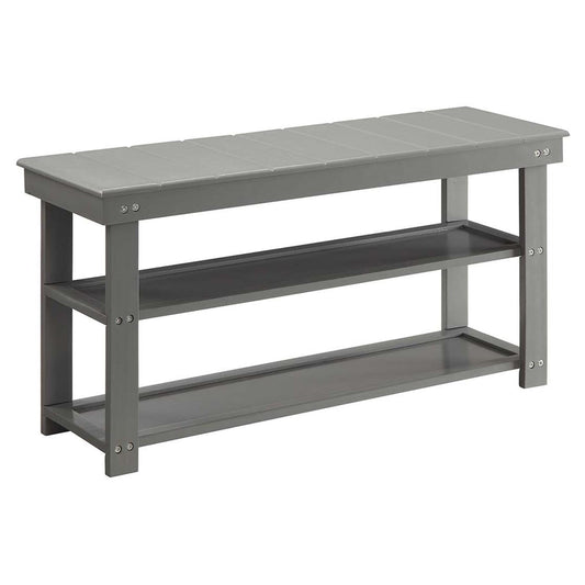 Oxford Utility Mudroom Bench, Gray