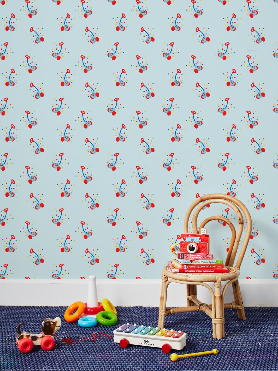 Corn Popper Removable Vinyl Wallpaper By Fisher-Price - Sky