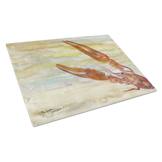 Crawfish Yellow Sky Glass Cutting Board Large