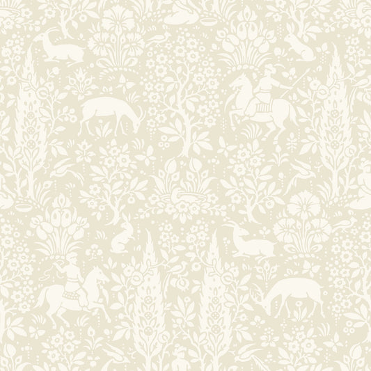 Crown Sherwood Cream Woodland Printed Wallpaper
