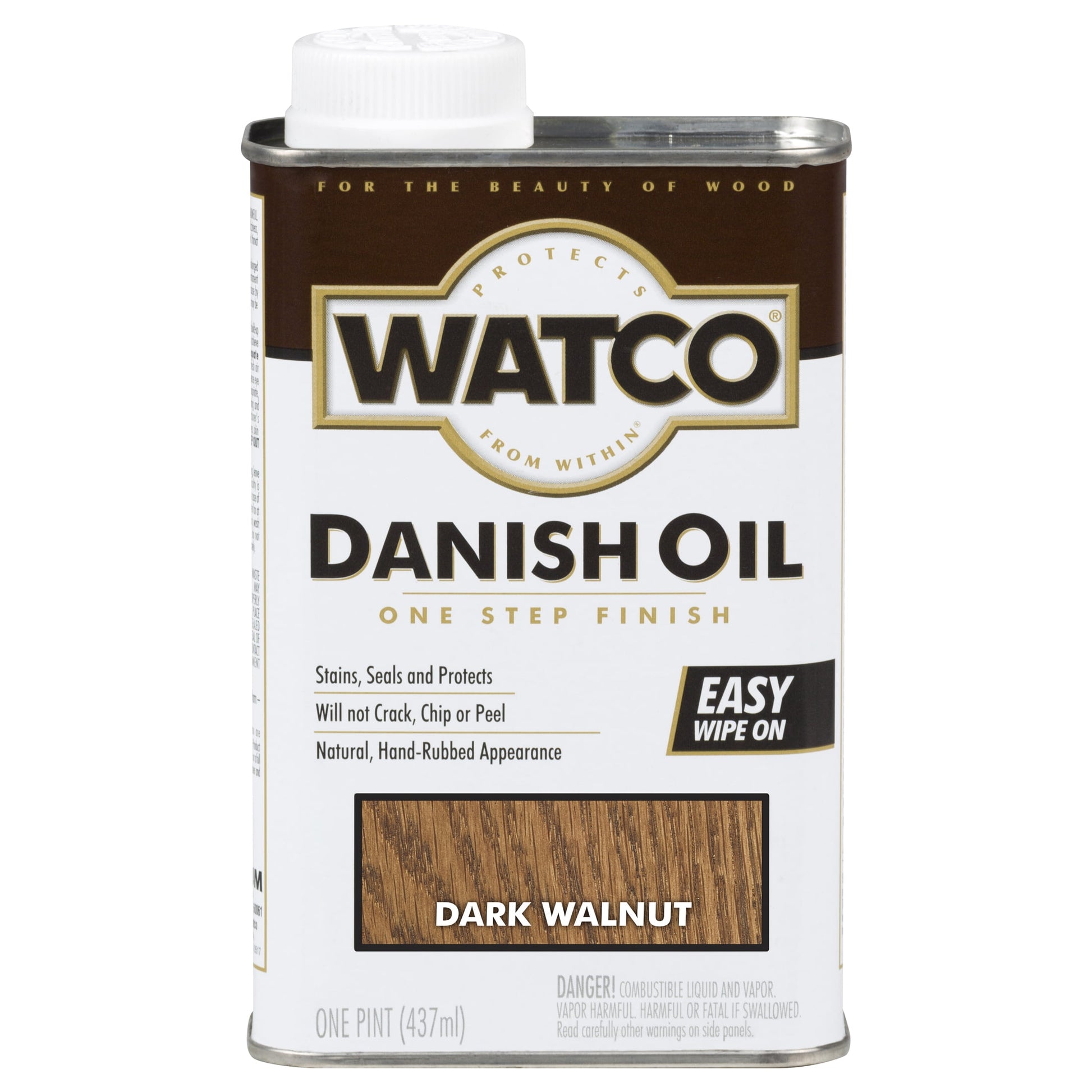 6 Pack, Dark Walnut (275 Voc), Watco Danish Oil - 242221, Pint