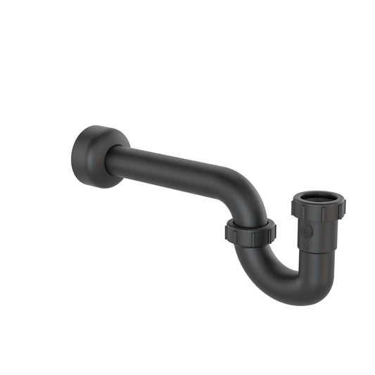 Decorative P-Trap 1-1/2 1-1/4-inch ABS Matte Black Finish