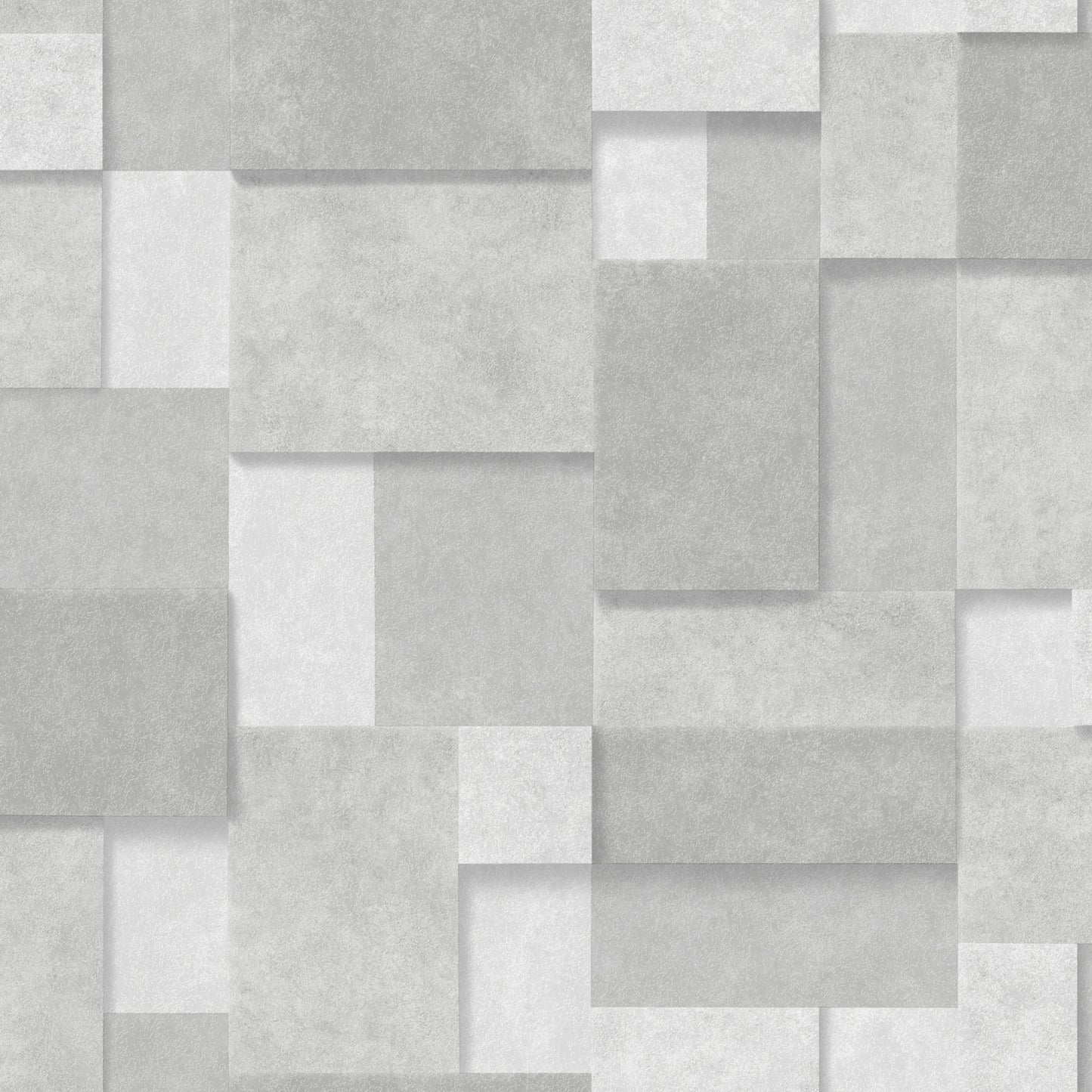 Decorline Duchamp Silver Patchwork Metallic Wallpaper