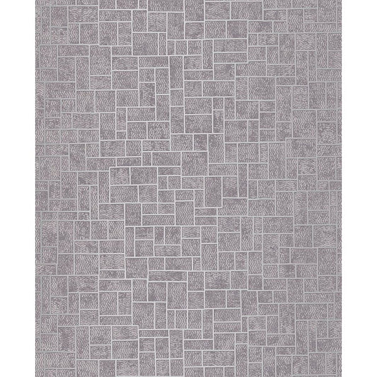 Decorline Etude Purple Geometric Wallpaper, 20.5-in by 33-ft, 56.4 sq. ft