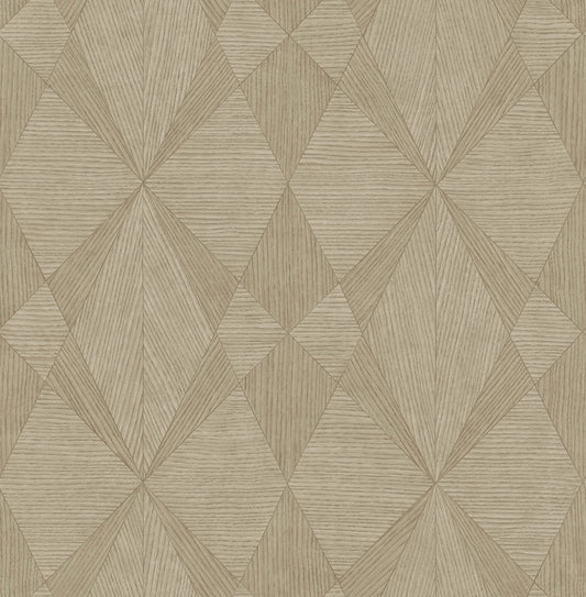 Decorline Intrinsic Light Brown Textured Geometric Wallpaper, 20.5-in by 33-ft, 56.38 sq. ft.