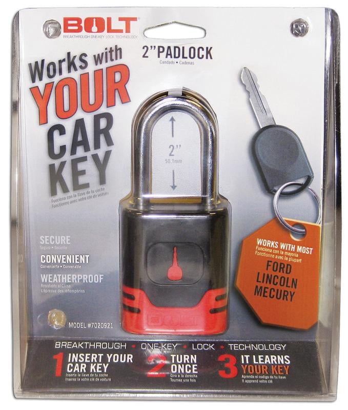 Dee Zee 7018519 Bolt Padlock, 9/32 in Dia x 2 in W