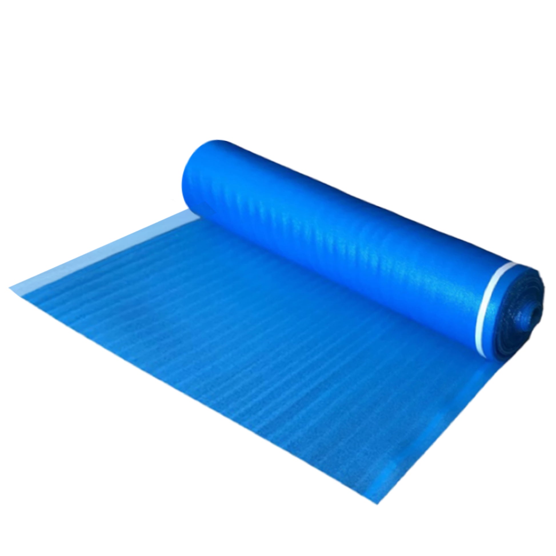 Dekorman Base de Espuma Azul con Barrera contra la Humedad 2 en 1 de 2 Mm de Espesor, 200 Pies Cuadrados/rollo