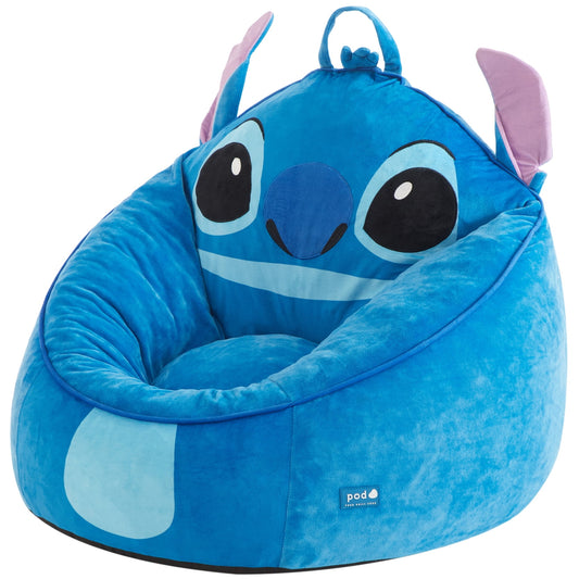 Disney Stitch Kids' Compressed Foam Bean Bag Chair, Blue