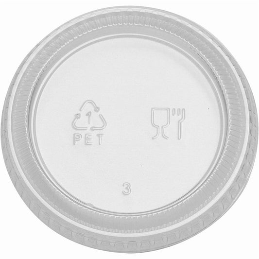 Dixie Portion Cup Lids by GP Pro - PETE Plastic - 2400 / Carton - Clear