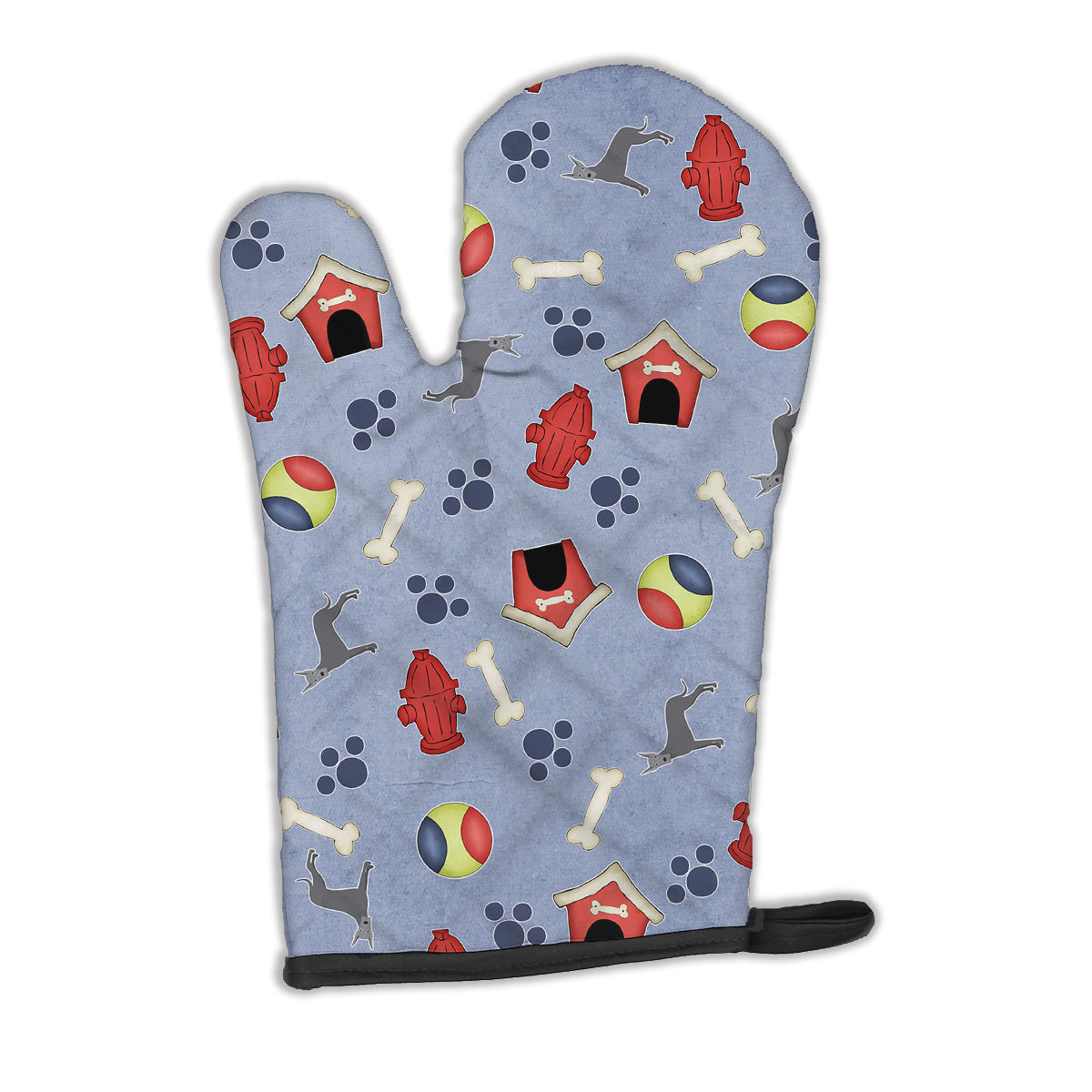 Dog House Collection Blue Cropped Great Dane Oven Mitt