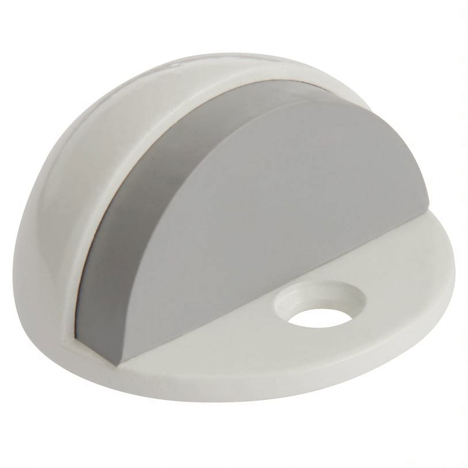 Dome Door Stop Wall Protectors with Rubber Stopper â€“ White Floor Mounted Door Stoppers 5-Pack â€“ Design House, 188334