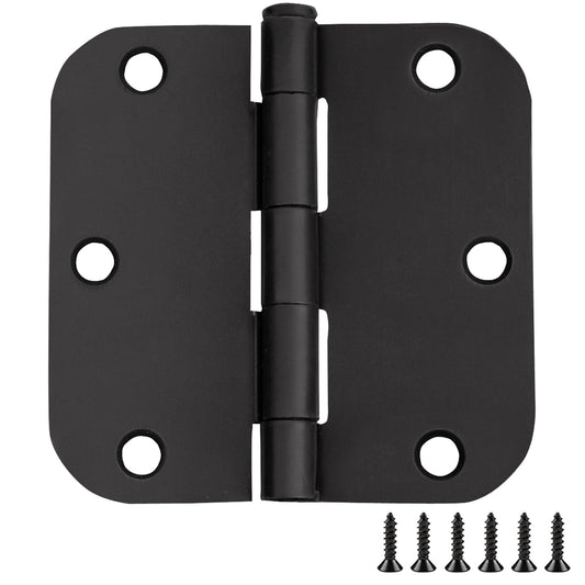 Design House 9-Pack 3.5" H x .625" Radius Butterfly Interior/Exterior Door Hinges, Matte Black