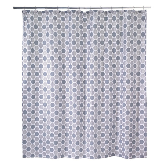 Dotted Circles Shower Curtain White