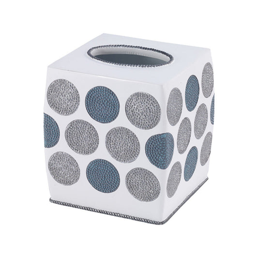 Dotted Circles Tissue Cover White