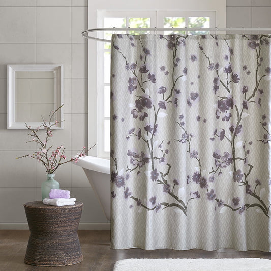 MAYEERTY 100% Cotton Shower Curtain, 72" x 72", Machine-Washable