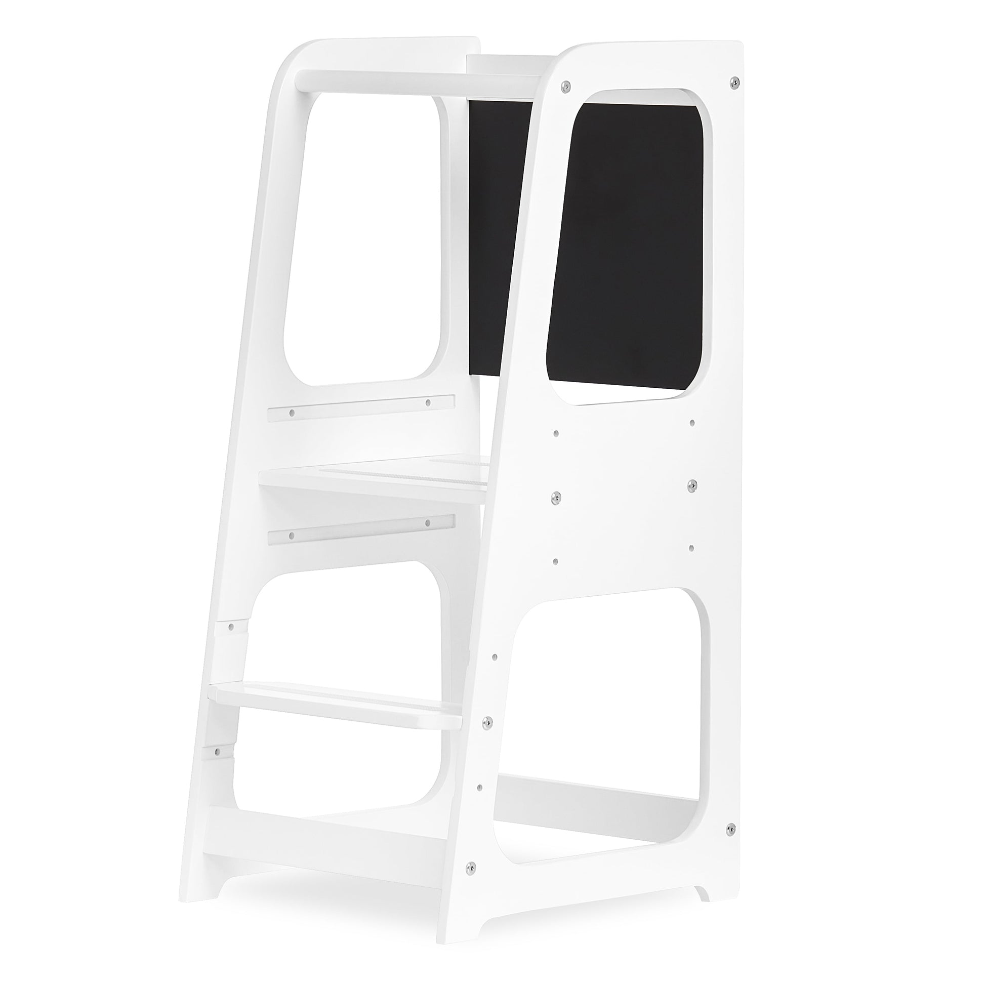 Dream On Me Explora Tower & Step Stool, Anti-slip Base, Multipurpose Kids Step Stool, White