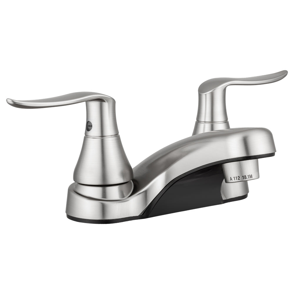 Dura Faucet DF-PL700LH-SN  For Lavatory One Piece 4"Deck Mount Low Arc Spout