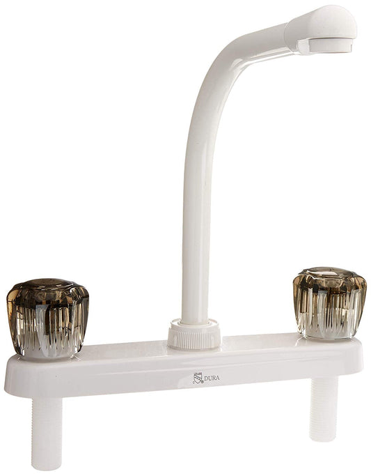 Dura Faucet Hi-Rise Kitchen Faucet for RVs - White