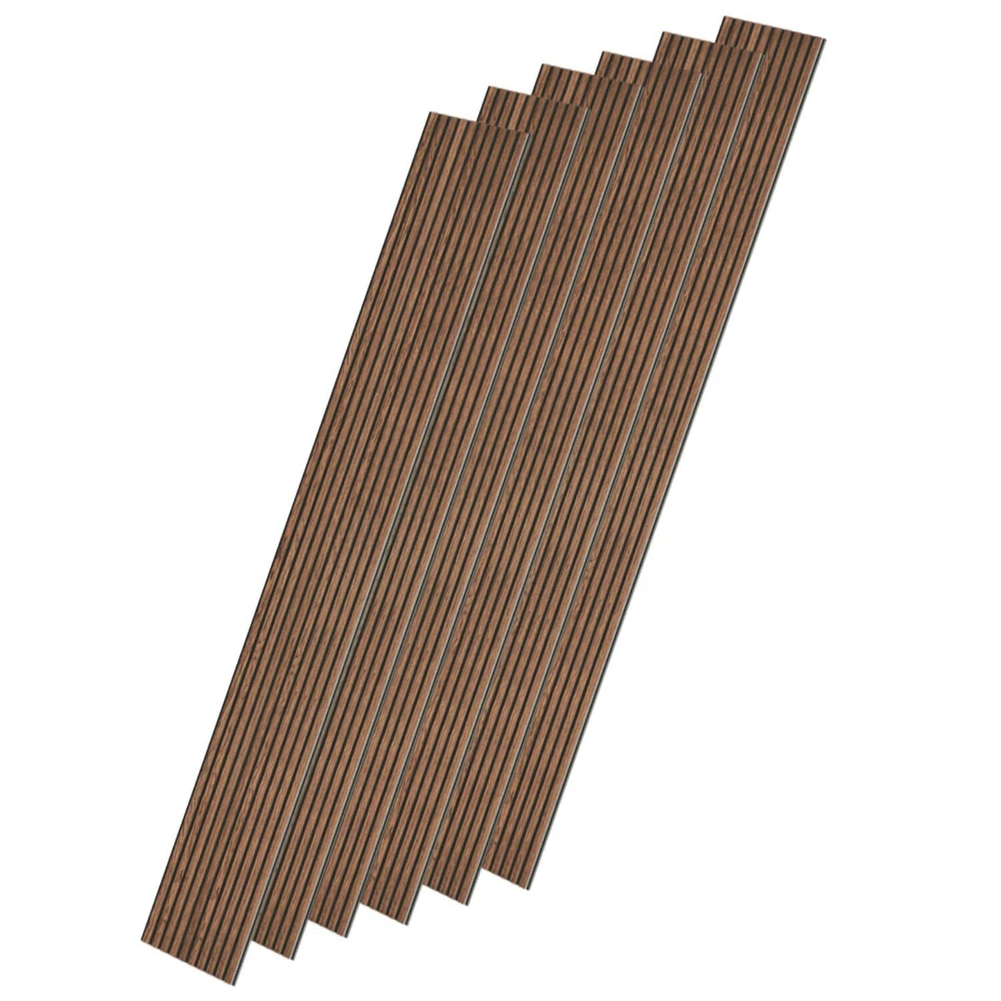 Easy4Home 6-Piece Wood Soundproof Wall Panels 94" x 7.9" Soundproof Wall Panels, Classic Brown