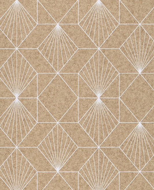 Eijffinger Halcyon Neutral Geometric Wallpaper