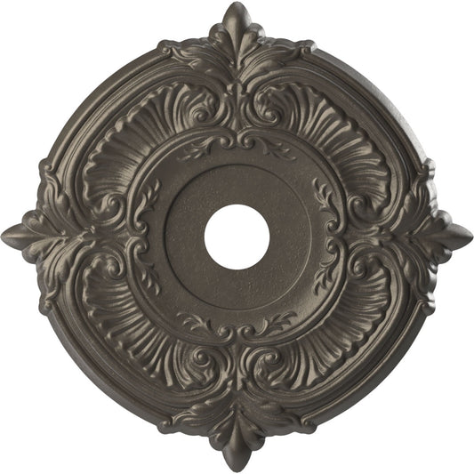 Ekena Millwork MedallÃ³n de Techo de PVC Termoformado Attica de 13" de DiÃ¡metro x 3 1/2" de DiÃ¡metro x 3/4" de Profundidad (Se Ajusta a Toldos de hasta 5"), Abrigo Dorado Brillante